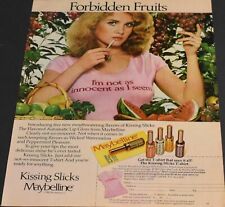 1980 Print Ad Sexy Forbidden Fruits Dirty Blonde Maybelline Kissing Slicks art picture