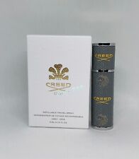 Creed Gray Leather Refillable Travel Spray Atomizer 0.16oz / 5ml W/ Aventus New picture