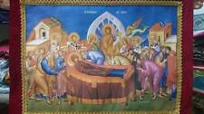 Orthodox Christian Byzantine Epitaphios Burial of Theotokos Mary 31.5 X 24 in. picture
