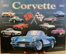 Corvette Collage through the years 1953-1967 Metal Wall Sign Crystal Art Gallery picture
