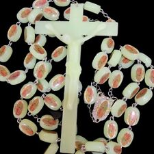 VIRGEN DE GUADALUPE Large Catholic rosary glow in the dark  Wall  Decor 50