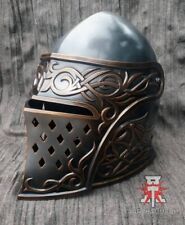 Medieval Fantasy knight Armor Helmet LARP and Cosplay Warrior Antique And Coppe picture