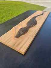 Antique Looking Novelty Collectible Solid Wooden Alligator Crocodile Designed picture