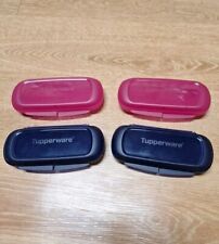  4 Tupperware Snack Bar Holders 2 Blue & 2 Pink 6822A-3 & 4 picture