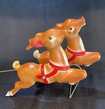Vintage 1970 EMPIRE Blow Mold Reindeer for Tabletop Santa Sleigh picture