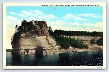 Postcard Miners Castle Pictured Rocks Lake Superior Munising Michigan MI picture