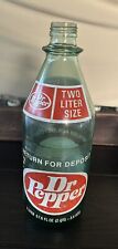 Vintage Dr Pepper 2 Two Liter Glass Bottle Rare picture