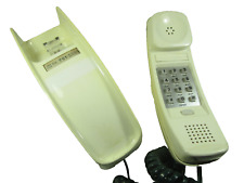 Vintage 1980s Western Electric Push Button Trimline Bell Beige Wall Desk Phone picture