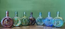 Vtg Wheaton Collector Glass Decanters U.S. Presidents Lot 7 Iridescent Carnival picture