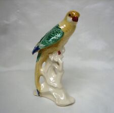 Signed Majolica Pottery Chinese Clay Parrot Bird Vintage Antique Shiwan? Wucai? picture