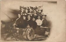 NORMAN, OK, LADIES IN PROP WAGON antique real photo postcard rppc OKLAHOMA c1910 picture