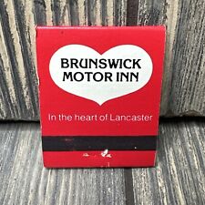 Vtg Brunswick Motor Inn Lancaster PA Red White Matchbook picture