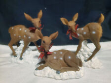 Holiday Time Hand Painted Polyresin 3pc Reindeer Set - Christmas/Holidays picture