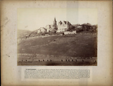 France, Le Bettonnet, Château et Eglise vintage albumen print albumin print print  picture