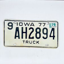 1978 United States Iowa Bremer County Truck License Plate 9 AH2894 picture