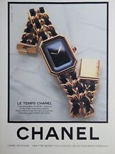 Vintage 1987 Chanel Watch Print Ad Le Temps Watch The Timeless Style of Chanel picture