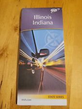ILLINOIS INDIANA IL IN State Map AAA Road Tour Map NEW picture