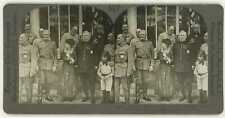 France WWI ~ MARSHAL FOCH GEN PERSHING JOFFRE GEN DUBAIL Stereoview 19133 ve427b picture