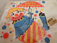 Vintage Paper Napkins Lot of 5 Clown Happy Birthday Decopage 10