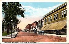 Postcard State Street, North From Third Street in Beardstown, Illinois picture