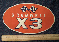vintage Cromwell X3 Racing Patch -  10x6-inches oval - used, good condition picture