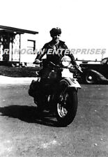 C 1940's MAN ON MOTORCYCLE LINDEN NEW JERSEY 8X10 PRINT PHOTO F365 picture