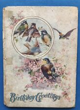 1900s Birthday Card Booklet Antique Turn of Century 16-pages Illustrated picture
