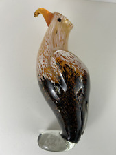 ❤️ Fifth Avenue Murano Style Bald Eagle Bird Art Glass Figurine Heavy 9