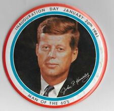 JOHN KENNEDY JFK 1961 PRESIDENT INAUGURATION POLITICAL BUTTON PINBACK 6 inch picture