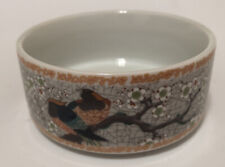 Vintage Satsuki Porcelain Trinket Dish with Birds and Dogwood Tree Japan No Lid picture