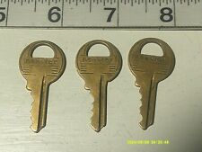 Three Vintage Brass MASTER Keys Each Numbered Differently picture