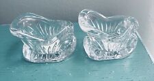 Vintage Christmas Sleigh Candle Holder Lead (2)Crystal 24% St George Holiday USA picture