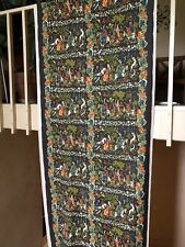 RARE Vintage upholstery silk fabric bolt Renaissance medieval folk 7.5 yards  picture