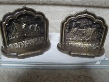 Vintage 1920's Shakespeare's House & Ann Hathaways Cottage Cast Iron Bookends  picture