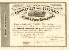 Connecticut and Schuylkill Coal and Iron Co. - Stock Certificate - Railroad Stoc picture