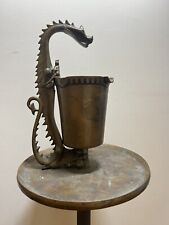 Antique Alfred Dunhill Dragon Smoke Stand Ashtrays - Solid Bronze - Clawed Feet picture