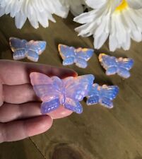 Blue Opalite Butterfly Crystal Butterfly Statue Specimen Home Decoration Gift picture