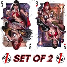 🔥🦇 VAMPIRELLA VS RED SONJA 3 JOSH BURNS 616 Playing Card Virgin Variant Set picture