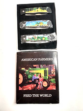 American Farmers Feed The World Pocket Knives 3 Knife Set picture