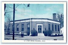 Caldwell Ohio Postcard United States Post Office Building Exterior 1956 Vintage picture