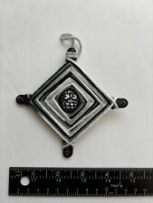 Hand Made Mexican-style  Gods Eye Folk Art Ornament Painted Black Goth By Ozlos picture