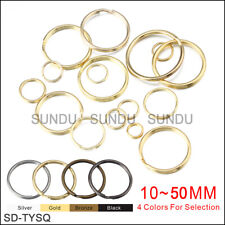 Split Ring Round Key Rings Double Loop Keychian Metal Plating 4 Color 10-1000pcs picture