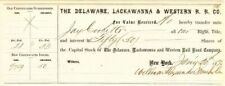 Delaware, Lackawanna and Western R.R. Co. issued to Jay Cooke and Co. - Transfer picture