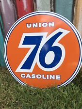 Antique Vintage Old Style Union 76 Gasoline Sign picture