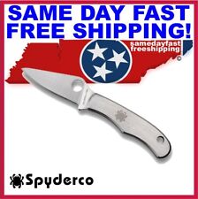 Spyderco Bug Stainless Steel PlainEdge Knife, C133P SAME DAY FAST  picture