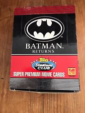 Batman Returns 1992 Movie Topps Trading Cards Full Box of 36 sealed packs x 15 c picture