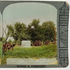 Chickamauga Park Monument Stereoview c1895 Queen Crescent Railway Route H1156 picture