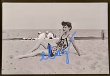 VTG 1940s Medium Format Negative Beach Redhead Swimsuit Amateur Pinup Sailors picture