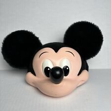 Vtg Disney Mickey Mouse Hard Face Soft Ear Character Fashion Snapback Hat/Cap picture