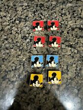 Vintage Disney Mickey Mouse Button Covers Enamel Painted Metal - 8 Total picture